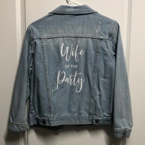 Women’s S/M Custom Wife of the Party Denim Jacket